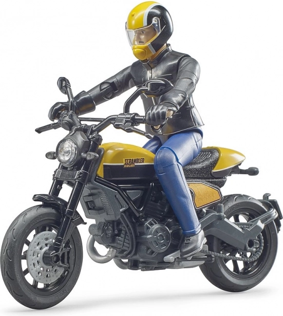 Bruder bworld μοτοσικλέτα Scrambler DUCATI Cafe Racer με αναβάτη 1:16