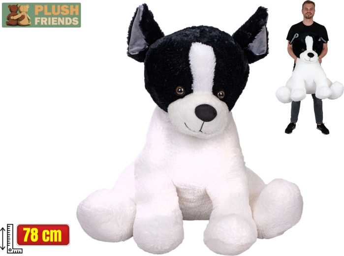 Plush Friends γαλλικό μπουλντόγκ λούτρινο 78 cm