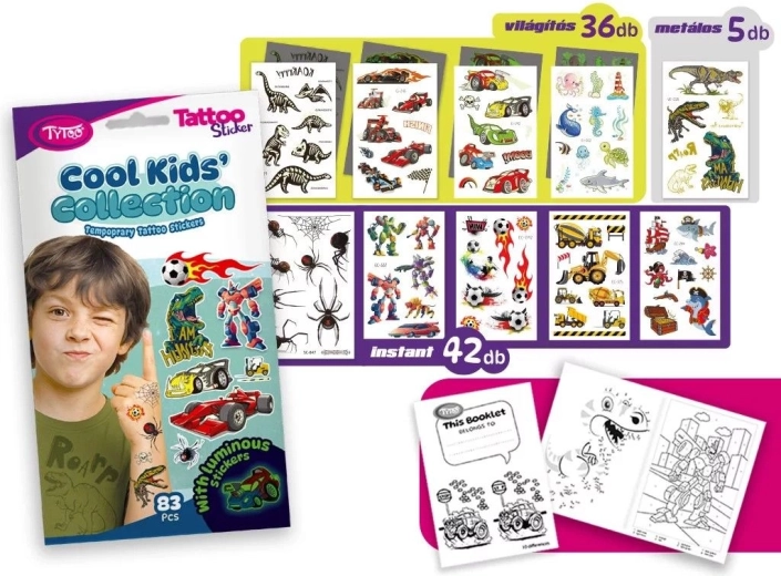 Σετ προσωρινών τατουάζ Cool Kids’ Collection - 1 τεμάχιο