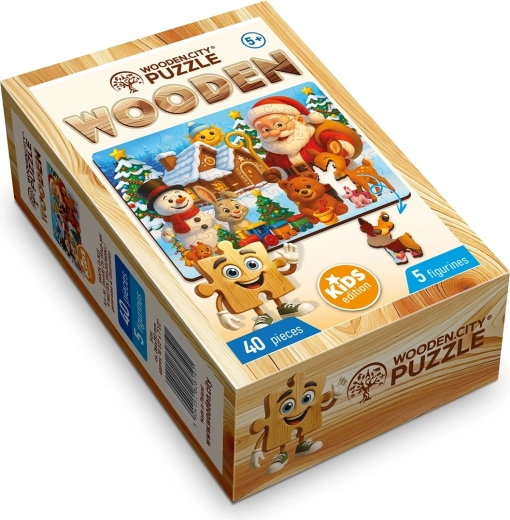 Ξύλινο παζλ WOODEN CITY Άγιος Βασίλης, 40 κομμάτια