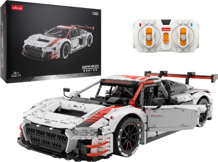 Μοντελιστικό σετ αυτοκινήτου RASTAR Audi R8 LMS GT3 1:8 λευκό
