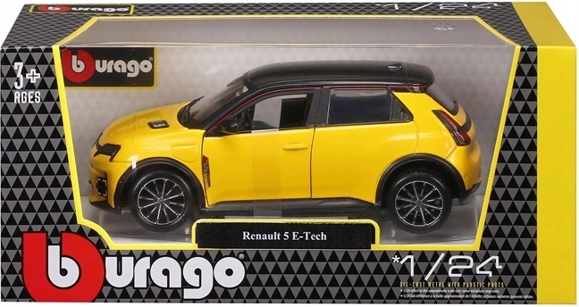 Bburago Renault 5 E‑Tech electric 1:24 κίτρινο μεταλλικό μοντέλο