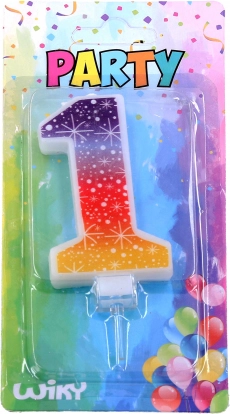 Πάρτι κερί αριθμός 1 με αστέρια