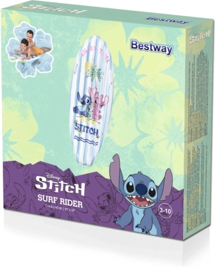 Φουσκωτή σανίδα σερφ DISNEY Stitch 114 × 46 cm με λαβές