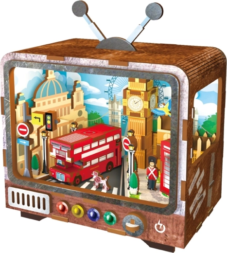 2Kids Toys 3D ξύλινο παζλ/κατασκευή ρετρό TV Λονδίνο