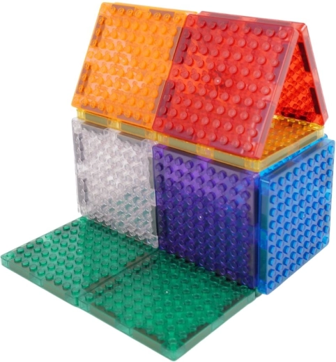 Μαγνητικό κατασκευαστικό σετ Cleverclixx Brick tiles pack intense 16 τεμ.