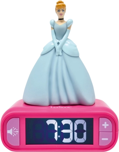 Παιδικό ξυπνητήρι με 3D νυχτερινό φως DISNEY Πριγκίπισσα Σταχτοπούτα