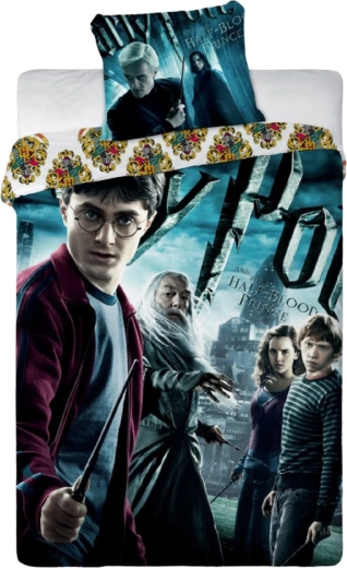 Βαμβακερά κλινοσκεπάσματα Harry Potter Ο Ημίαιμος Πρίγκιψ σε σκούρα απόχρωση 140 × 200 cm