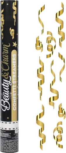 Κανόνι κομφετί με χρυσές σερπαντίνες Beauty Charm