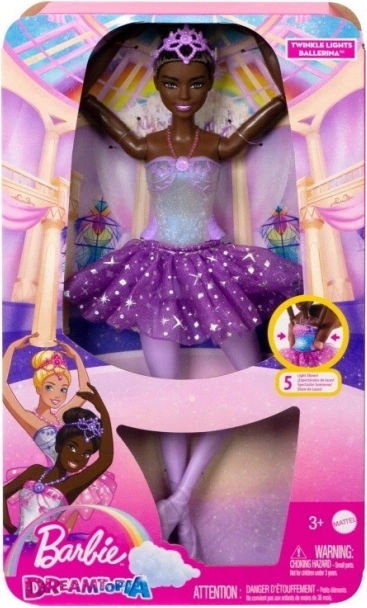 Barbie Dreamtopia μπαλαρίνα με μαγικά φωτάκια – μελαχρινή