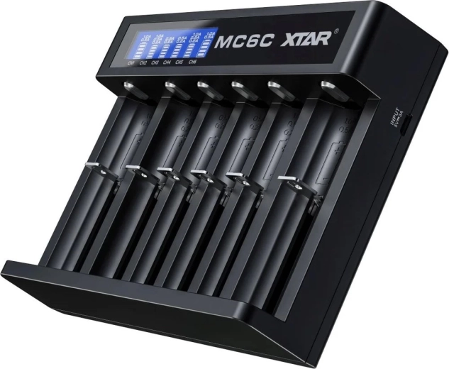 Φορτιστής συσσωρευτών Li‑ion 18650 XTAR MC6C