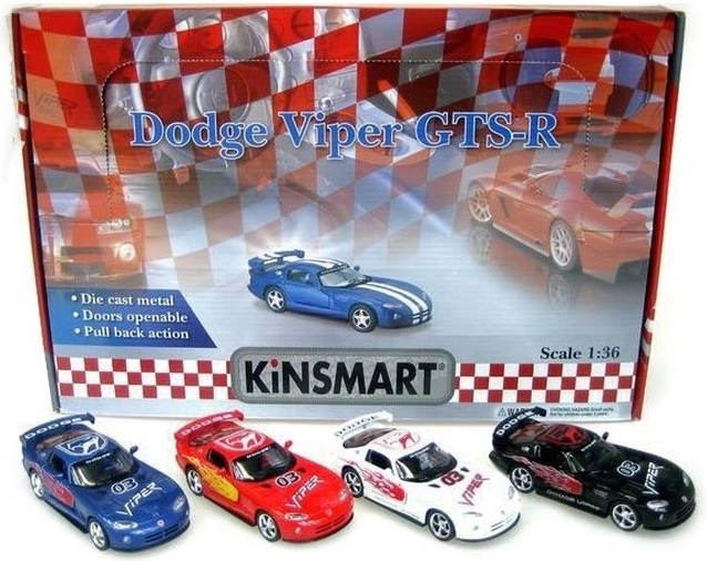Μοντέλο αυτοκινήτου Dodge Viper 1:36 με κίνηση pull-back