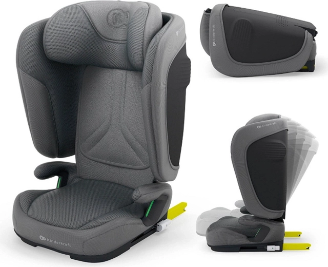 Kinderkraft unity 2 i-Size αναδιπλούμενο παιδικό κάθισμα αυτοκινήτου 100–150 cm Grey