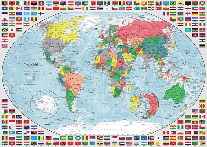 Παζλ Ravensburger Χρωματικός χάρτης του κόσμου 1000 κομμάτια