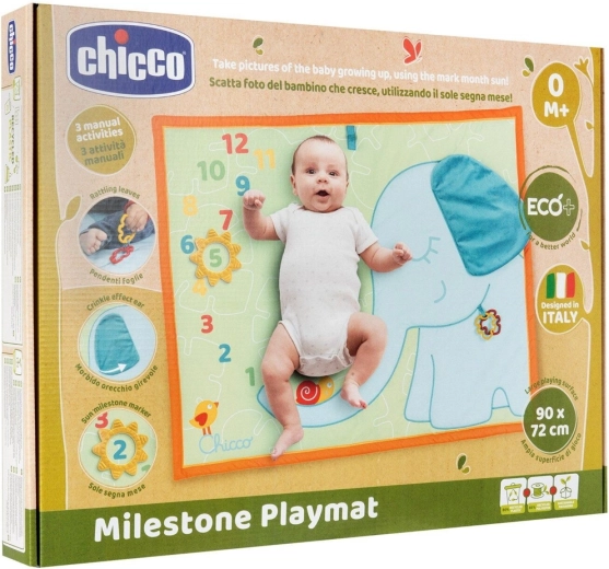 Chicco βρεφική κουβέρτα παιχνιδιού με ορόσημα από ανακυκλωμένα υλικά 0m+