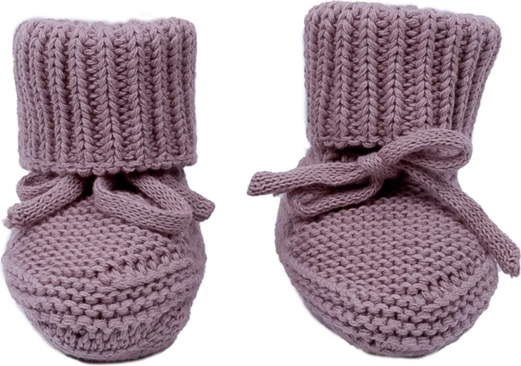 Πλεκτά παπουτσάκια (booties) Lodger rose 0–6 μηνών