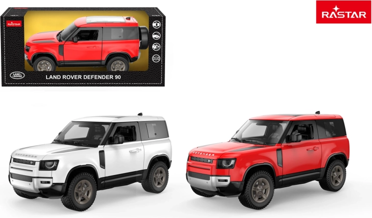 Μεταλλικό μοντέλο αυτοκινήτου Land Rover Defender 90 1:24 Rastar κόκκινο