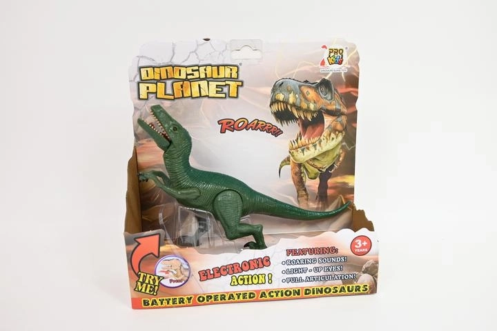 Δεινόσαυρος Velociraptor με φως και βρυχηθμό