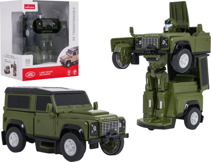 Μεταμορφούμενο μοντέλο Land Rover Defender 2 σε 1 σε κλίμακα 1:32 RASTAR