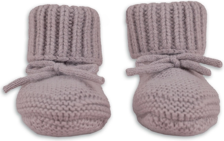 Lodger πλεκτά μποτάκια merino Rose (0–6 μηνών)