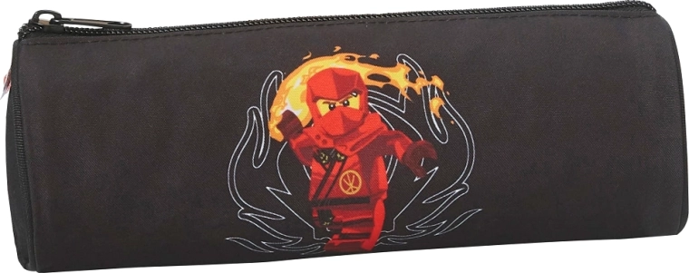 Lego Ninjago κόκκινη στρογγυλή κασετίνα για μολύβια