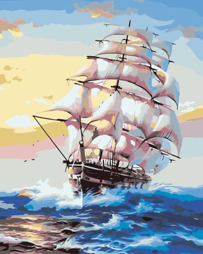 Norimpex ζωγραφική με αριθμούς Ιστιοφόρο 40 × 50 cm