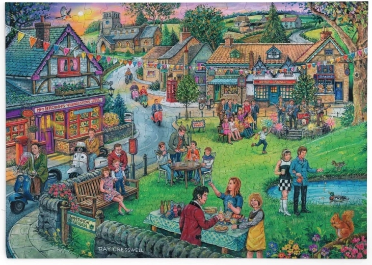 Παζλ House of Puzzles «Γιορτή στο χωριό σε ύφος δεκαετίας του 1960», 250 μεγάλων κομματιών