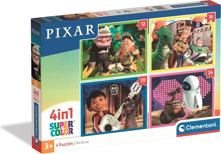 CLEMENTONI παζλ Pixar παραμύθια 4σε1 (12, 16, 20 και 24 κομμάτια)