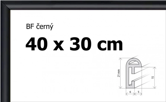 Πλαστική κορνίζα 40x30 cm μαύρη