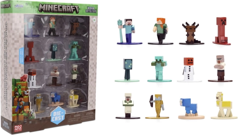 Jada Minecraft μεταλλικές φιγούρες σειράς 17 - 12 τεμ.