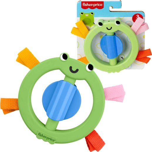 Fisher-Price αισθητηριακό κουδουνίστρα δαχτυλίδι βατραχάκι
