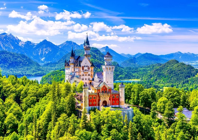 Παζλ Κάστρο Neuschwanstein το καλοκαίρι 1000 κομμάτια