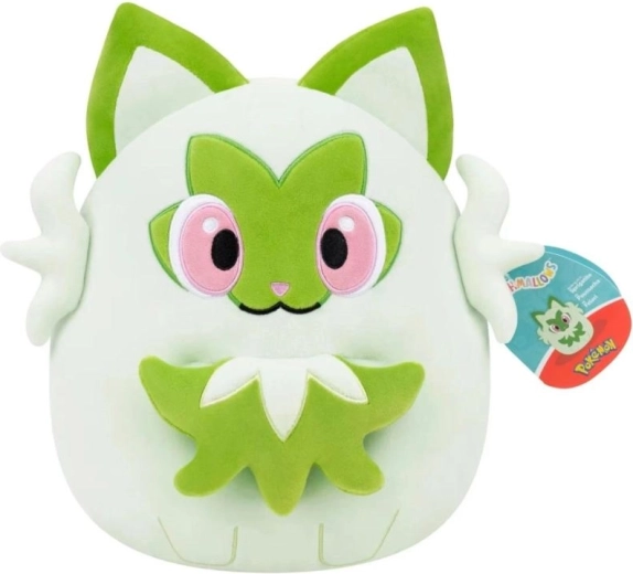 Squishmallows Pokémon Sprigatito βελούδινο μαξιλάρι 25 cm