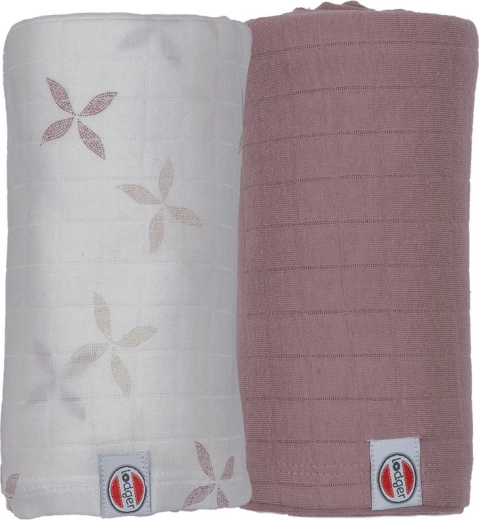 Φάσκιωμα Lodger Solid matcha powder/rose 110 × 110 cm, σετ 2 τεμ.