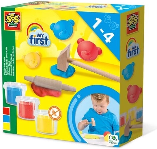 SES My First πλαστελίνη – 3 χρώματα (3×90 g) + εργαλεία