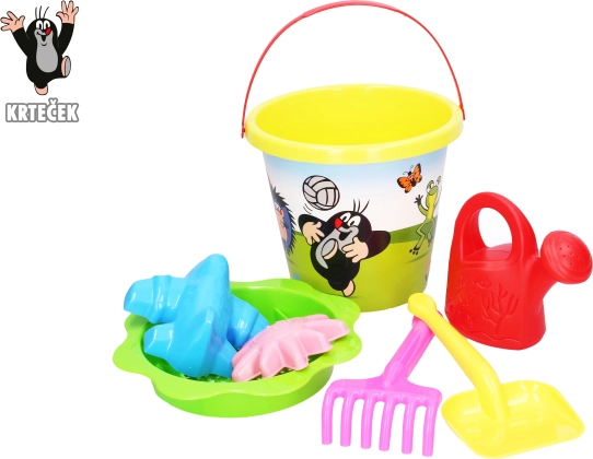 Σετ για άμμο Μικρός Τυφλοπόντικας – μεγάλο κίτρινο κουβαδάκι 3,5 l