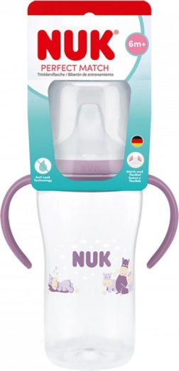Βρεφικό μπιμπερό NUK Perfect Match εκπαιδευτικό με στόμιο hippo 260 ml