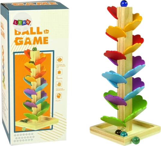 Ξύλινο δέντρο με πίστα για μπίλιες