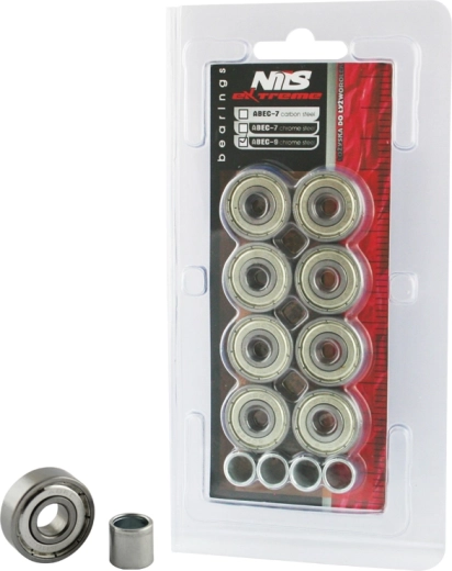 Χρωμιωμένα ρουλεμάν ABEC 9 Nils Extreme (8 τεμ.)