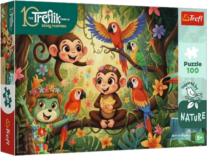 Παζλ Trefl Inspired By Nature Małpki a přátelé 100 κομμάτια