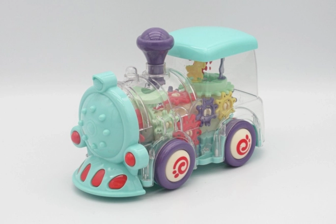 Διάφανο παιδικό τρενάκι με φώτα και μουσική