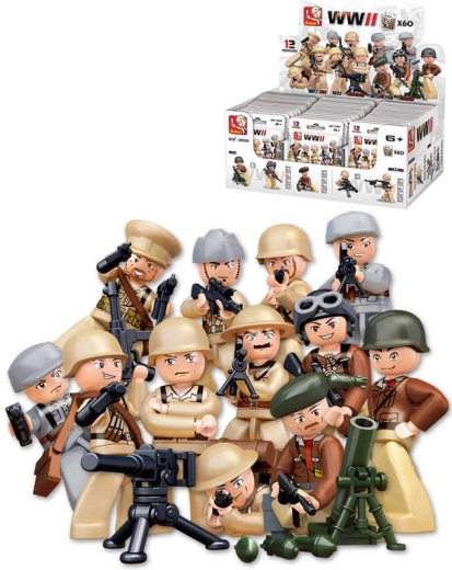 Sluban Army WWII μίνι φιγούρα στρατιώτη με αξεσουάρ (blind bag) - 1 τεμάχιο