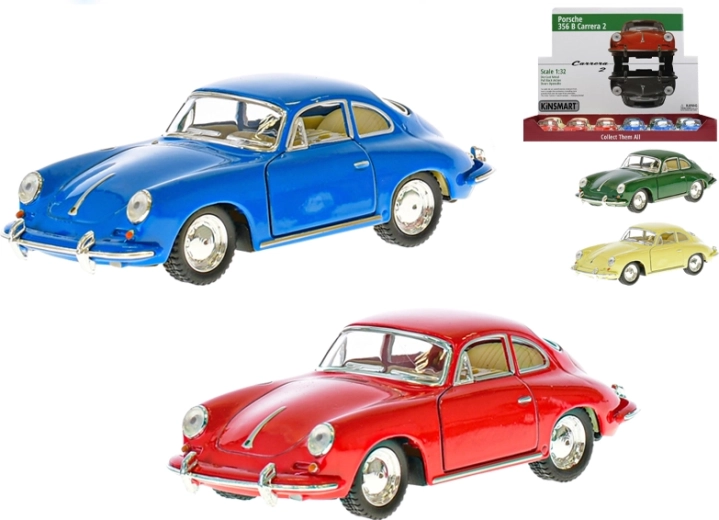 Μεταλλικό μοντέλο Porsche 356B Carrera 1:32 Kinsmart με μηχανισμό οπισθοκίνησης (pull‑back)