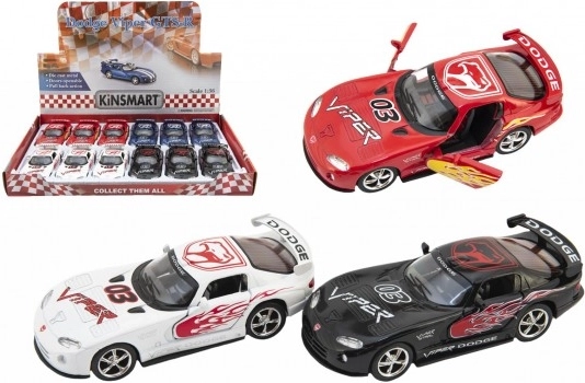 Kinsmart DODGE VIPER GTS‑R 1:36 μεταλλικό μοντέλο αυτοκινήτου με οπισθοδρόμηση (pull-back)