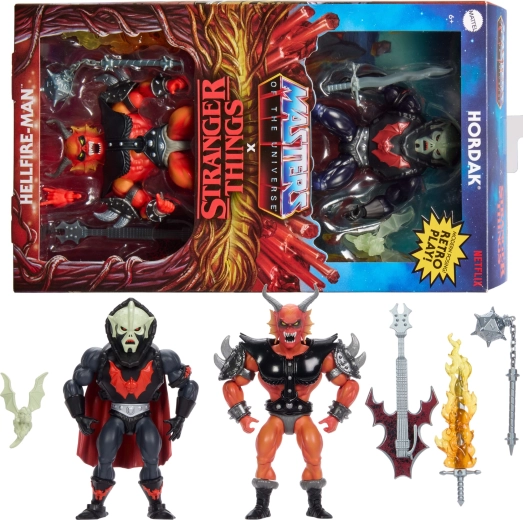 Mattel Masters of the Universe Origins x Stranger Things σετ φιγούρων Hordak και Hellfire-Man