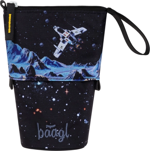 Baagl κασετίνα μολυβιών Pixel Space με σταντ, αδιάβροχη, GRS