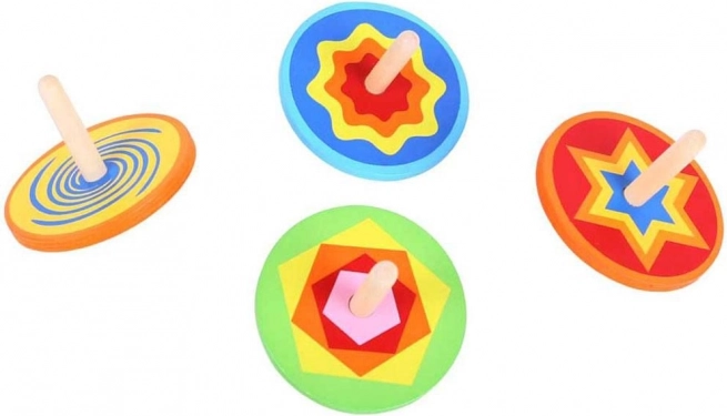 Ξύλινη πολύχρωμη σβούρα Bigjigs Toys