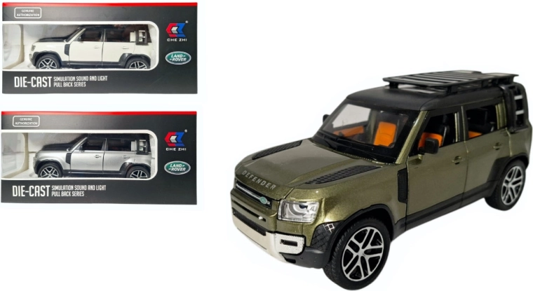 Μεταλλικό μοντέλο Land Rover Defender 1:24 με φως και ήχο