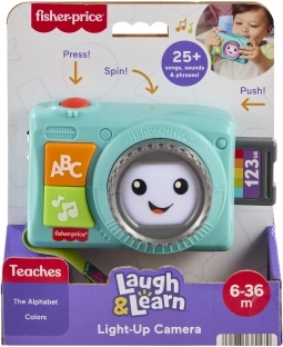 Fisher-Price διαδραστική φωτεινή φωτογραφική μηχανή για παιδιά (τσεχικά/σλοβακικά/αγγλικά/ουγγρικά/πολωνικά)