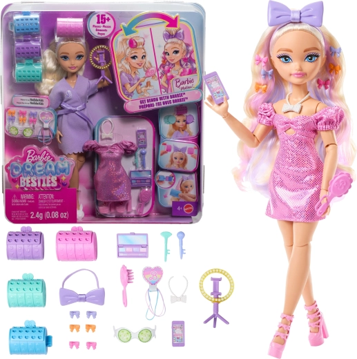 Barbie Dream Besties Get Ready With Me Malibu fashion doll with accessories